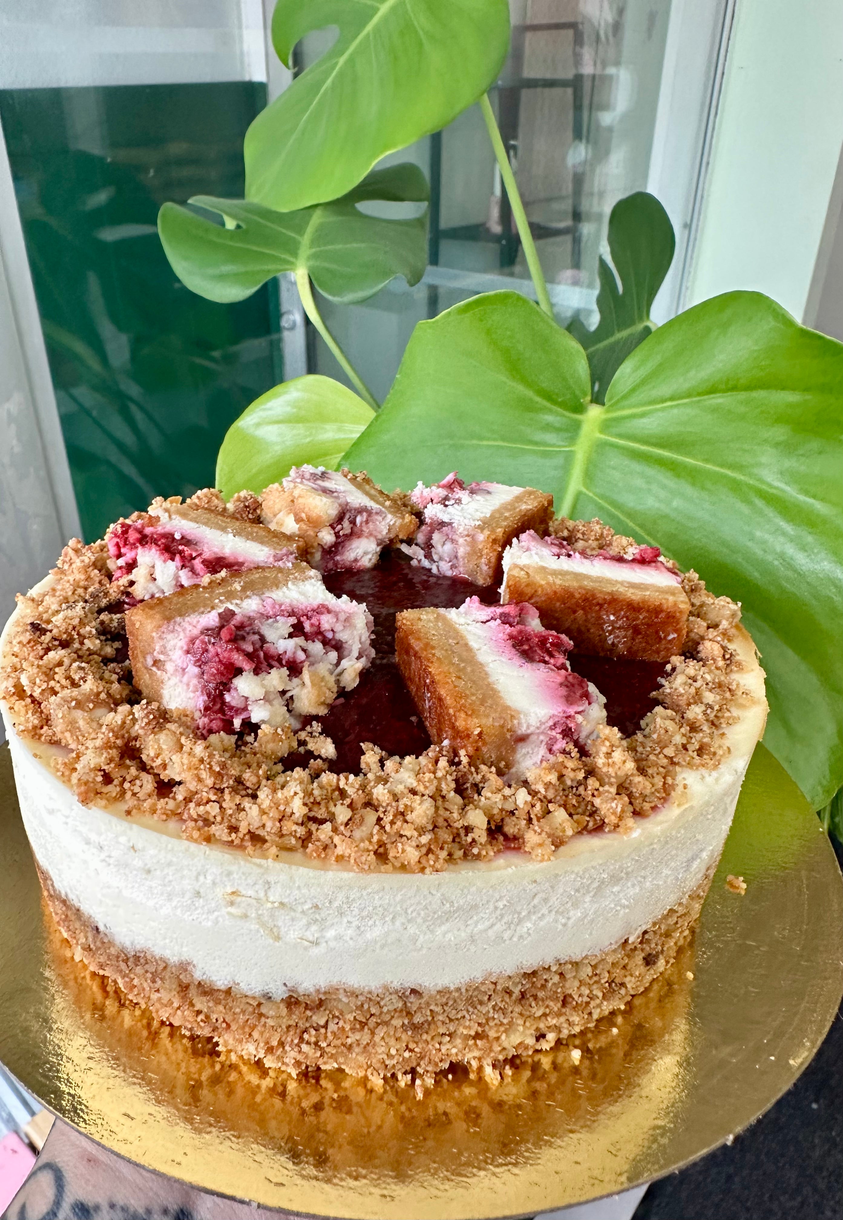Gâteau au fromage framboises